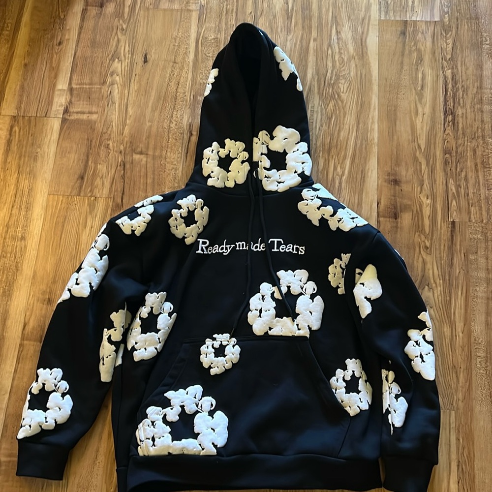 DENIM TEARS “READYMADE TEARS”  COTTON DESIGN HOODIE